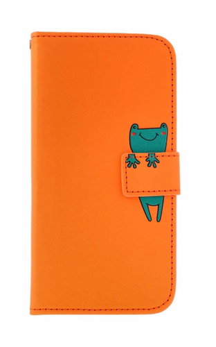 TopQ Case Samsung A55 book orange with frog 130926 - Phone Case - Main image