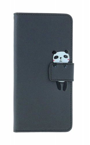 TopQ Xiaomi Redmi Note 13 book case black with panda 131048 - Phone Case - Main image