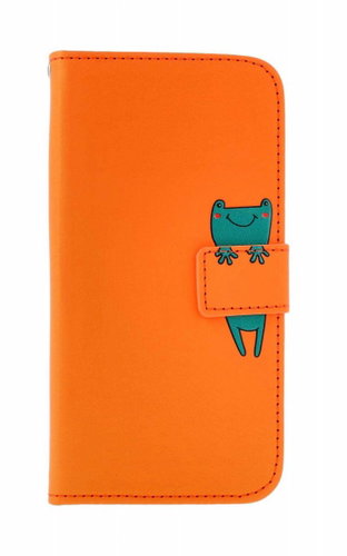 TopQ Case Samsung A15 book orange with frog 131047 - Phone Case - Main image