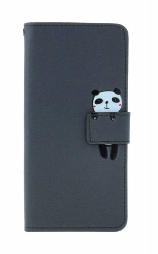 TopQ Case Samsung A15 book black with panda 131013 - Phone Case - Main image
