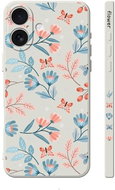 TopQ Kryt Design iPhone 16 Romantické kvítky 130735 - Kryt na mobil