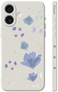TopQ Cover Design iPhone 16 Blue Flowers 130731 - Phone Cover