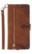 TopQ Xiaomi Redmi Note 13 Pro book case with zipper brown 131269 - Phone Case