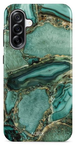 TopQ Cover AURIX Samsung A36 hard Emerald Glow 140223 - Phone Cover - Main image