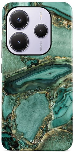 TopQ Cover AURIX Xiaomi Redmi Note 14 5G solid Emerald Glow 136499 - Phone Cover - Main image