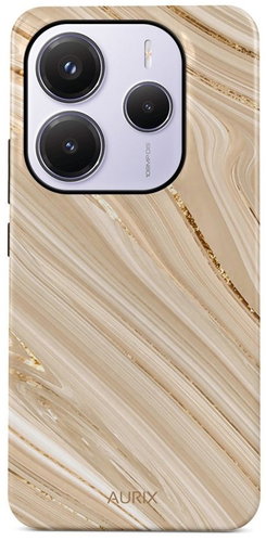 TopQ Cover AURIX Xiaomi Redmi Note 14 5G hard Golden Sands 136500 - Phone Cover - Main image