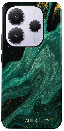 TopQ Cover AURIX Xiaomi Redmi Note 14 5G hard Green Lagoon 136506 - Phone Cover - Main image