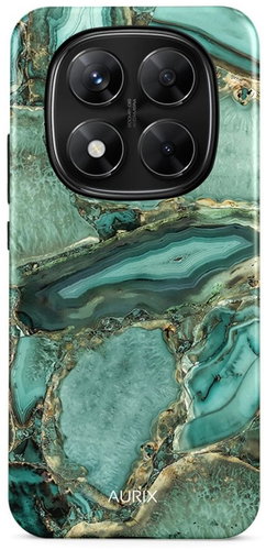 TopQ Cover AURIX Xiaomi Redmi Note 14 Pro hard Emerald Glow 136511 - Phone Cover - Main image