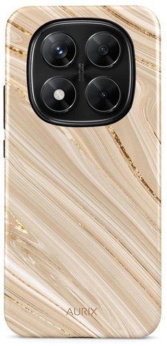TopQ Cover AURIX Xiaomi Redmi Note 14 Pro hard Golden Sands 136512 - Phone Cover - Main image