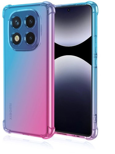 TopQ Cover Xiaomi Redmi Note 14 Pro Shock rainbow blue-pink 136716 - Phone Cover - Main image