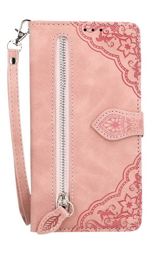 TopQ Case Samsung A56 book with zipper pink 138031 - Phone Case - Main image