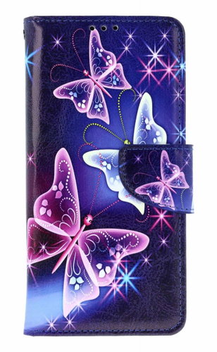 TopQ Case Xiaomi Redmi Note 14 Pro+ 5G book Blue with butterflies 137332 - Phone Case - Main image