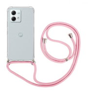TopQ Kryt Motorola Moto G84 5G s růžovou šňůrkou průhledný 121049 - Phone Cover