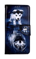 TopQ Xiaomi Redmi Note 13 Pro+ 5G book case Reflection of the wolf 121429 - Phone Case