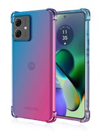 TopQ Cover Motorola Moto G54 5G Shock iridescent blue-pink 120891 - Phone Cover