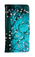 TopQ Pouzdro Xiaomi Redmi Note 13 Pro knížkové Modré s květy 121396 - Phone Case