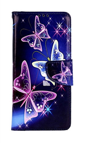 TopQ Case Xiaomi Redmi Note 13 Pro book Blue with butterflies 121395 - Phone Case - Main image
