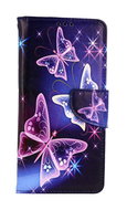 TopQ Case Motorola Moto G84 5G book Blue with butterflies 121344 - Phone Case