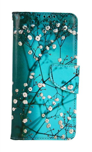 TopQ Case Xiaomi Redmi Note 13 book Blue with flowers 121354 - Phone Case - Main image