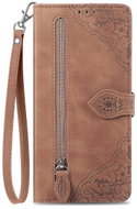 TopQ Xiaomi Redmi Note 13 book case with zipper brown 121876 - Phone Case