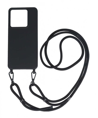 TopQ Cover Simple Xiaomi Redmi Note 13 5G black with cord 120423 - Phone Cover - Main image