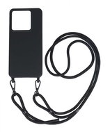 TopQ Cover Simple Xiaomi Redmi Note 13 Pro 5G black with lanyard 120414 - Phone Cover