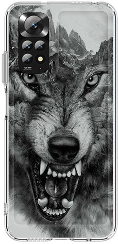 TopQ Cover Image Xiaomi Redmi Note 11 Image hard Black and white wolf 121660 - Phone Cover - Main image