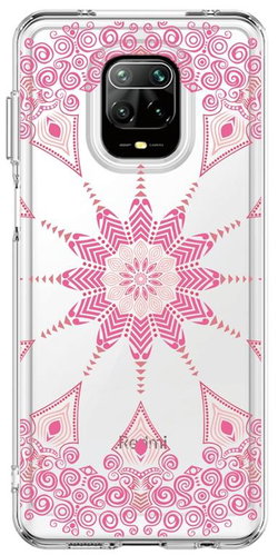 TopQ Cover Image Xiaomi Redmi Note 9 Pro Image hard Pink Mandala 121643 - Phone Cover - Main image