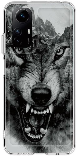 TopQ Kryt Image Xiaomi Redmi Note 12S Image pevný Černobílý vlk 121609 - Phone Cover - Main image