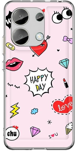 TopQ Kryt Image Xiaomi Redmi Note 13 Image pevný Happy Day 121999 - Phone Cover - Main image