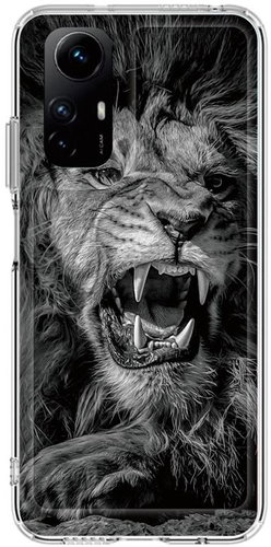 TopQ Kryt Image Xiaomi Redmi Note 12S Image pevný Černobílý lev 121610 - Phone Cover - Main image