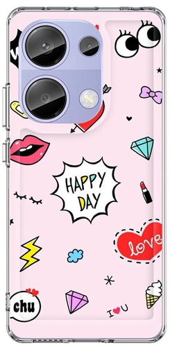 TopQ Kryt Image Xiaomi Redmi Note 13 Pro Image pevný Happy Day 122426 - Phone Cover - Main image