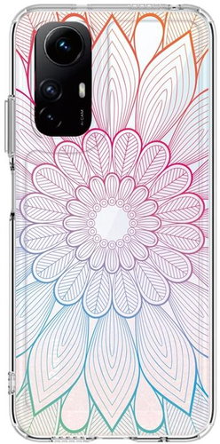 TopQ Cover Image Xiaomi Redmi Note 12S Image hard Rainbow Mandala 121582 - Phone Cover - Main image