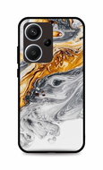 TopQ Kryt LUXURY Xiaomi Redmi Note 13 Pro+ 5G pevný Marble šedo-zlatý 122718 - Phone Cover
