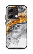TopQ Kryt LUXURY Xiaomi Redmi Note 13 pevný Marble šedo-zlatý 122701 - Phone Cover