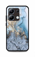 TopQ Kryt LUXURY Xiaomi Redmi Note 13 pevný Marble Blue 122699 - Phone Cover