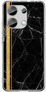 TopQ Kryt STYLE Xiaomi Redmi Note 13 pevný Mramor černo-zlatý 122757 - Phone Cover