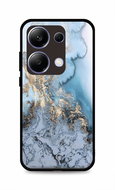 TopQ Kryt LUXURY Xiaomi Redmi Note 13 Pro pevný Marble Blue 122812 - Phone Cover