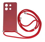 TopQ Kryt Xiaomi Redmi Note 13 5G červený se šňůrkou 121864 - Phone Cover