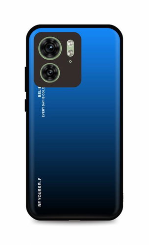 TopQ Cover LUXURY Motorola Edge 40 solid rainbow blue 120751 - Phone Cover - Main image