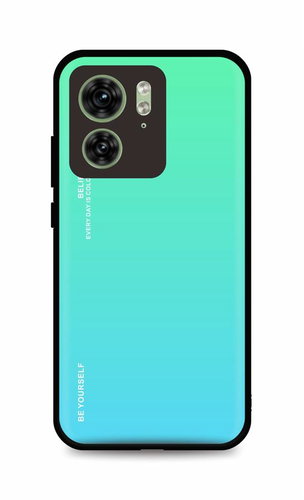 TopQ Cover LUXURY Motorola Edge 40 solid rainbow green 120746 - Phone Cover - Main image