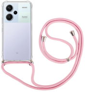 TopQ Kryt Xiaomi Redmi Note 13 Pro+ 5G s růžovou šňůrkou průhledný 121838 - Phone Cover
