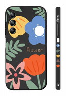 TopQ Kryt Design Samsung A34 Malované květy černý 121570 - Phone Cover