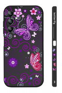 TopQ Cover Design Samsung A54 5G Purple butterflies black 121601 - Phone Cover