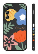 TopQ Cover Design Samsung A54 5G Painted Flowers Black 121600 - Phone Cover