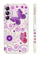 TopQ Kryt Design Samsung A54 5G Fialoví motýlci 121593 - Phone Cover