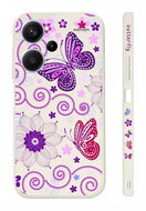 TopQ Kryt Design Xiaomi Redmi Note 13 Pro+ 5G Fialoví motýlci 123212 - Phone Cover