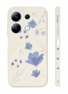 TopQ Kryt Design Xiaomi Redmi Note 13 Modré kvítky 123159 - Phone Cover