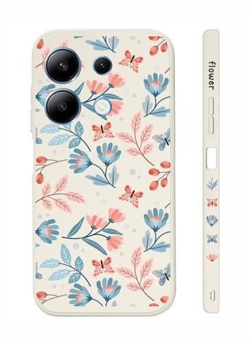TopQ Kryt Design Xiaomi Redmi Note 13 Romantické kvítky 123158 - Phone Cover - Main image