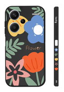 TopQ Kryt Design Xiaomi Redmi Note 13 Pro+ 5G Malované květy černý 123156 - Phone Cover